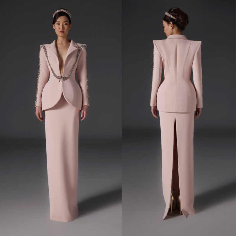Women Formal Wear With Tie - Zestawy sukienek z żakietem dla dziewcząt