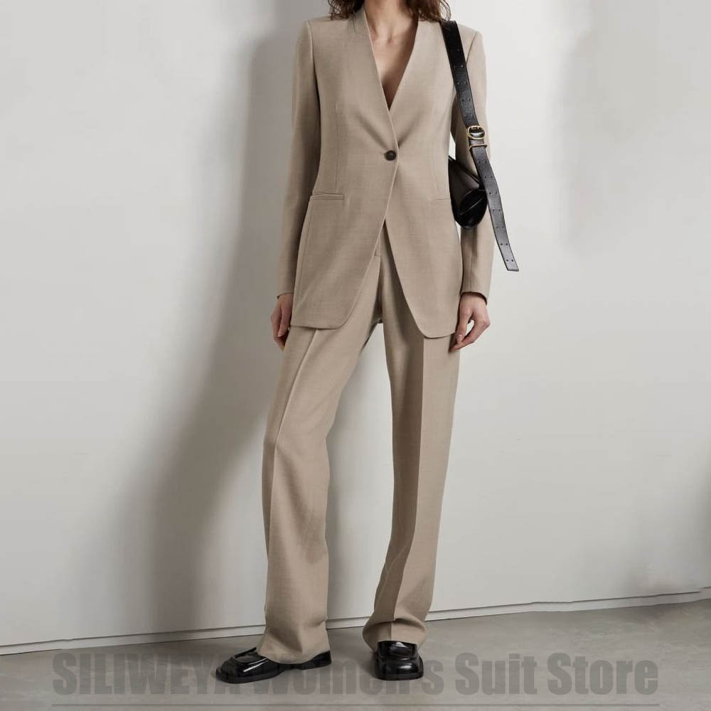 Women Formal Wear Tailor - Damski garnitur, modny, dekolt w serek,