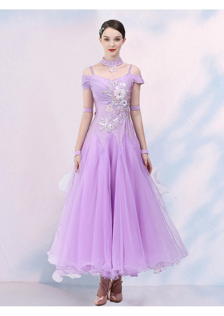 Women'S Red Formal Wear - Sukienka konkursowa Sling Standard, taniec nowoczesny,