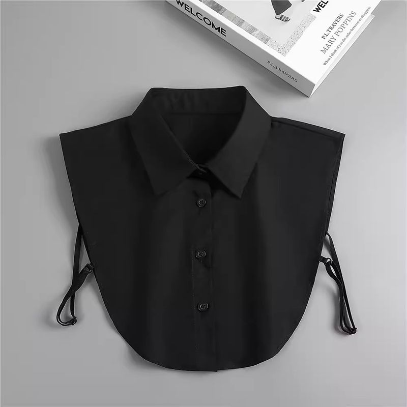 Women Formal Wear With Tie - Wygodny, odpinany kołnierzyk imitujący półkoszulę, biznesowy,