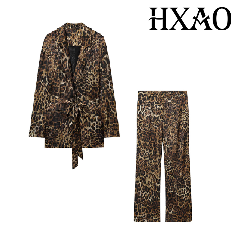 Zestawy spodni HXAO Leopard, 2 – Women'S Formal Wear With Pants recenzja i cena
