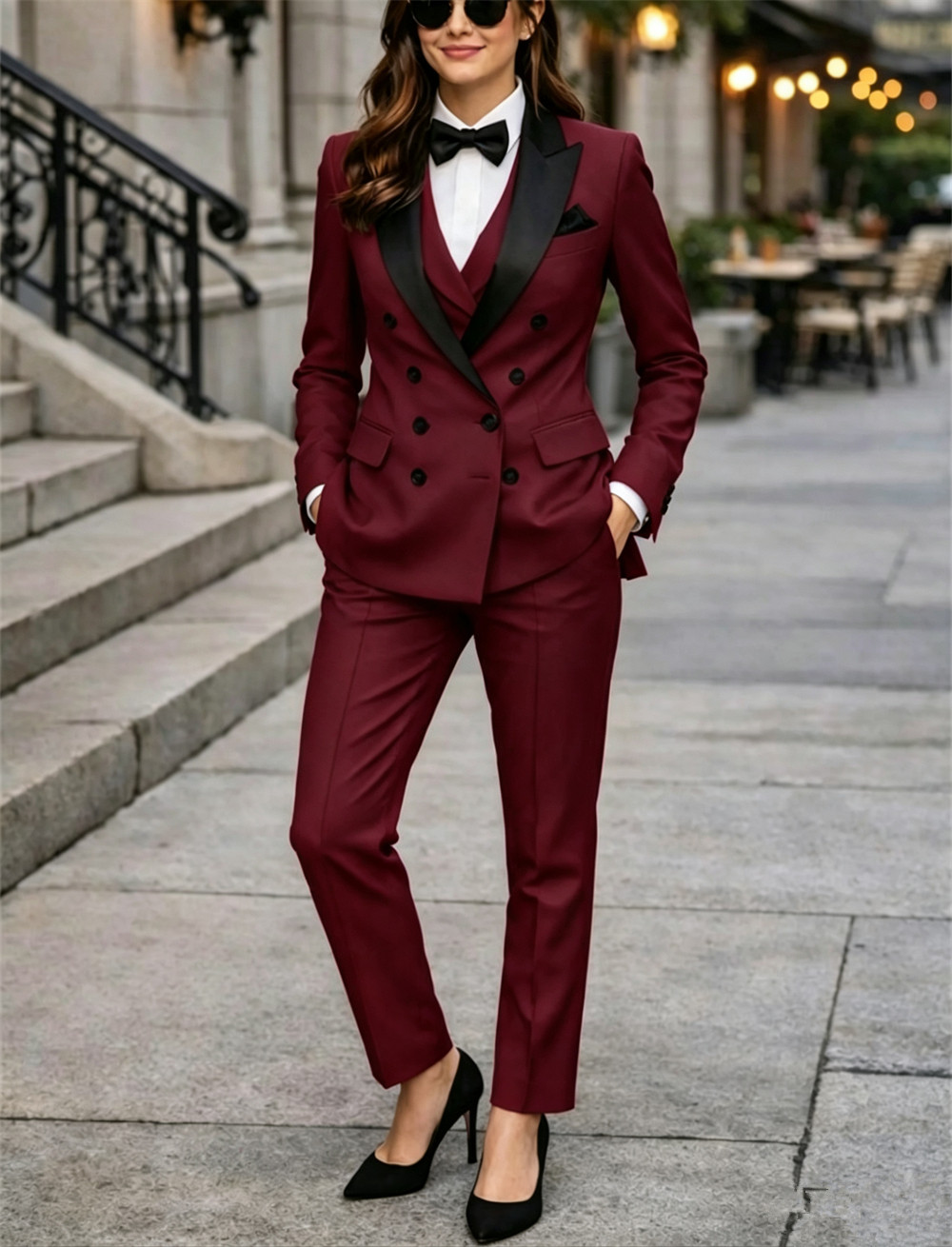 Damskie garnitury dwurzędowe 3 – Women Formal Wear Tailor recenzja i cena