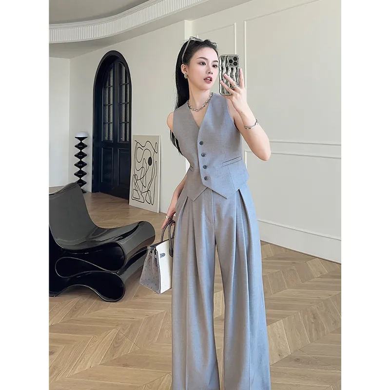 Damski zestaw: bezrękawnik i s – Women'S Formal Wear With Pants recenzja i cena