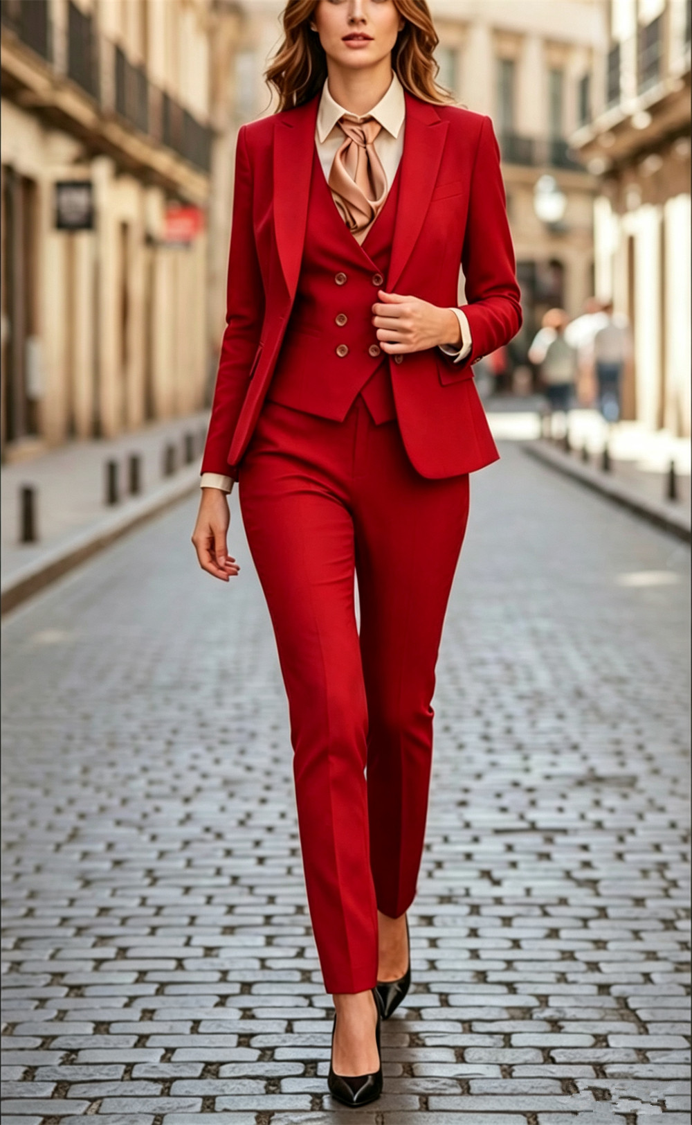 Damski czarny garnitur 3-częśc – Women Formal Wear Tailor recenzja i cena