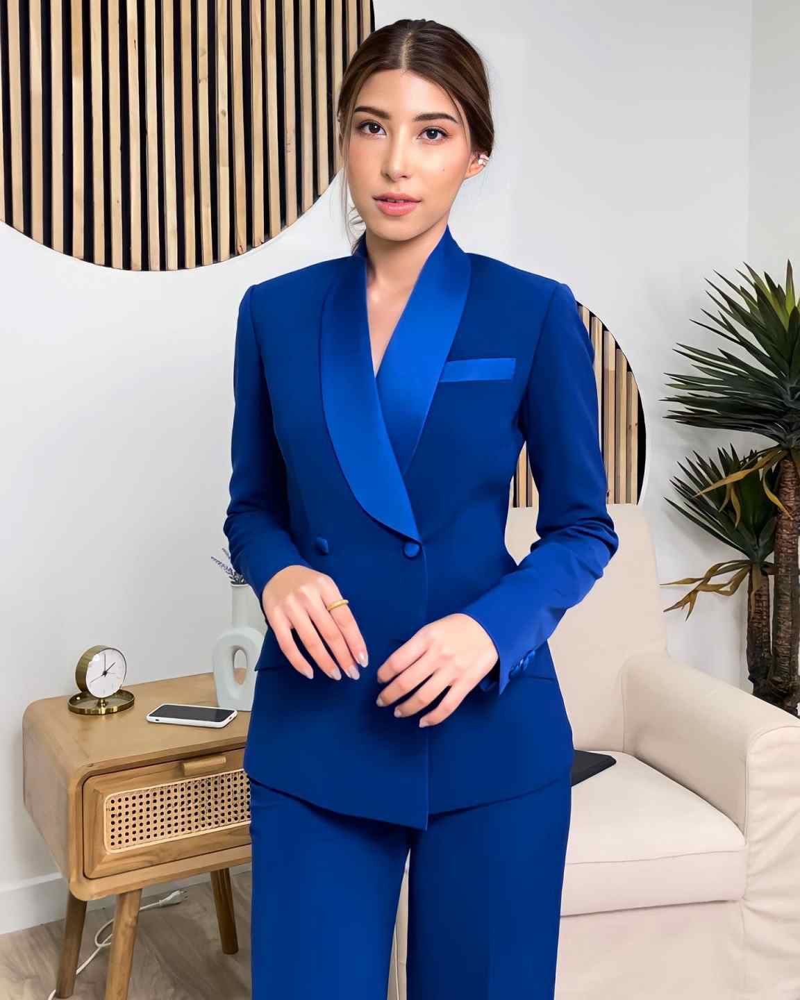 Królewsko Niebieskie Damskie K – Women Formal Wear With Tie recenzja i cena