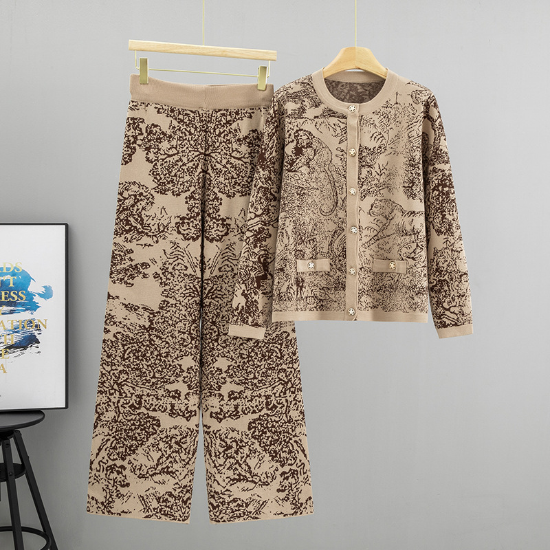 Temperamentny żakardowy zestaw – Women'S Formal Wear With Pants recenzja i cena