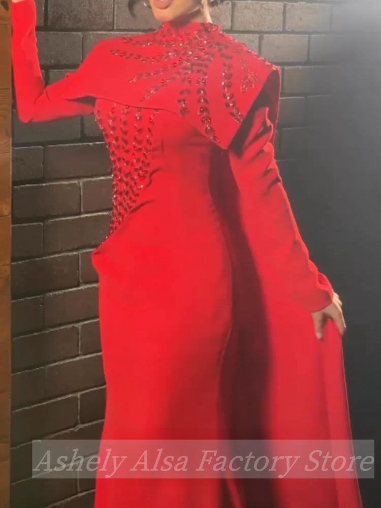 Dopasowana na miarę saudyjska  – Women'S Red Formal Wear recenzja i cena