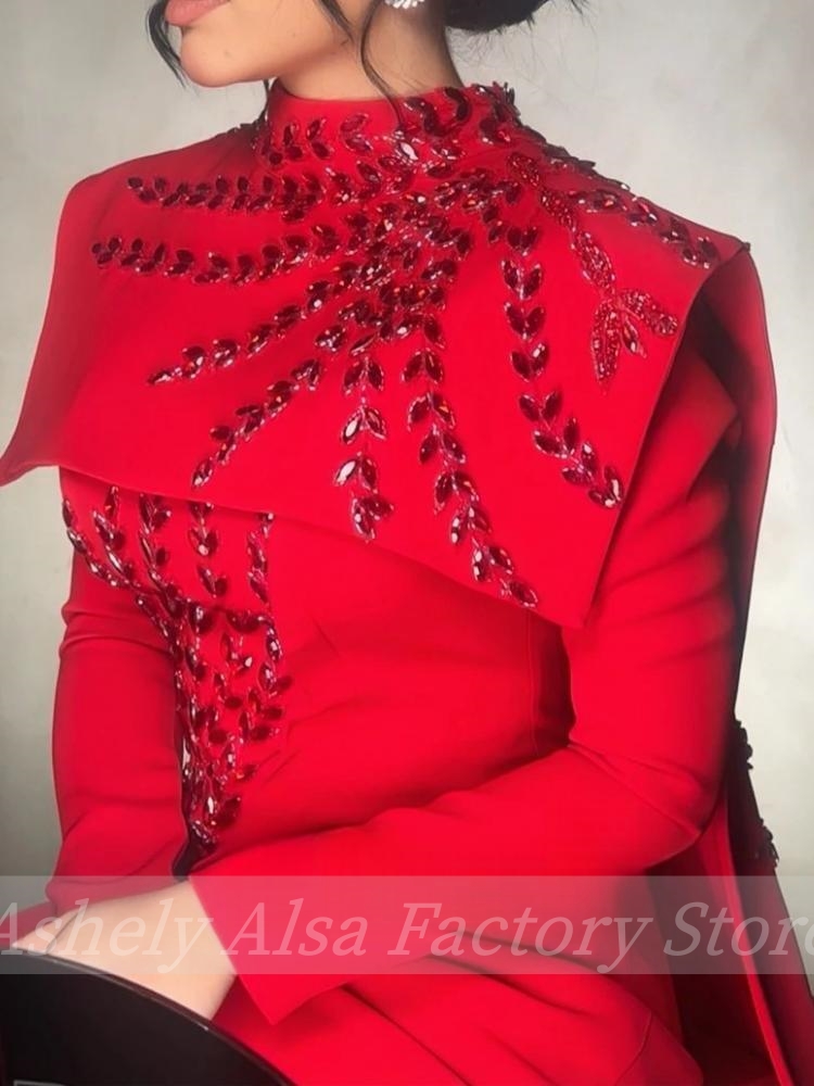 Dopasowana na miarę saudyjska  – Women'S Red Formal Wear recenzja i cena