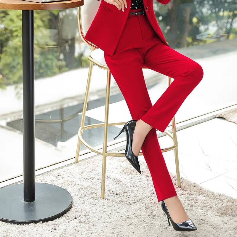 Eleganckie czerwone spodnie oł – Women'S Red Formal Wear recenzja i cena