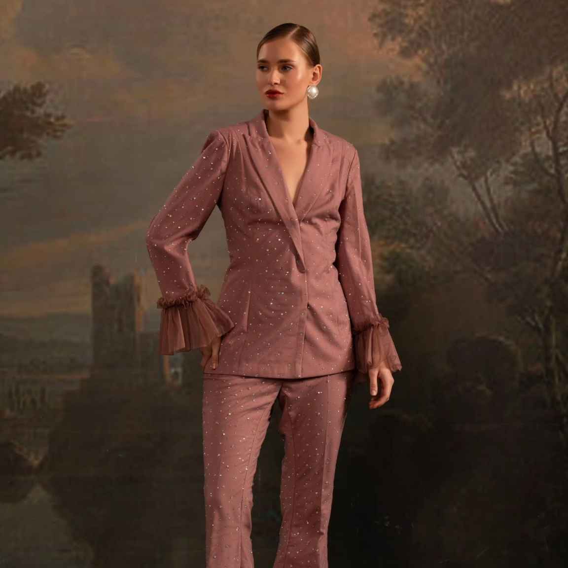 Komplety damskie z koralikami, – Women Formal Wear With Tie recenzja i cena