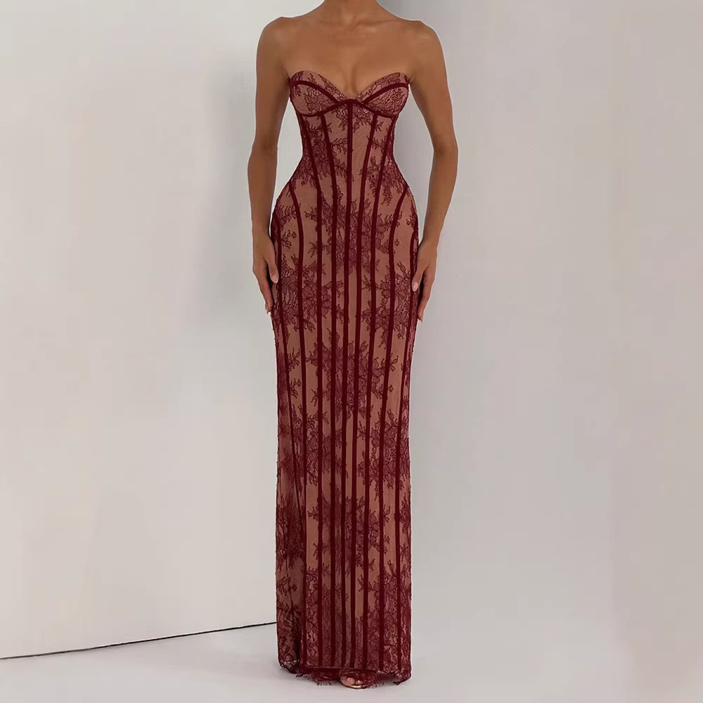 Sukienka maxi bez ramiączek, o – Women'S Elegant Formal Wear recenzja i cena
