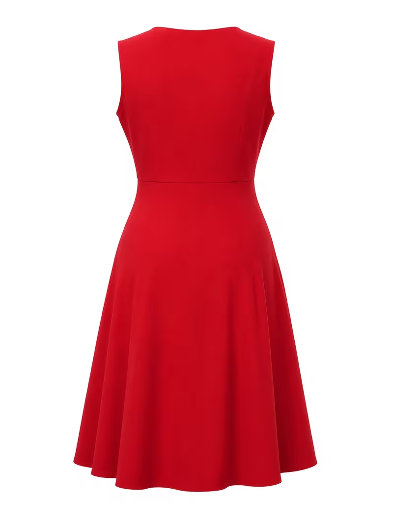Sukienka midi plus size, czerw – Women'S Red Formal Wear recenzja i cena