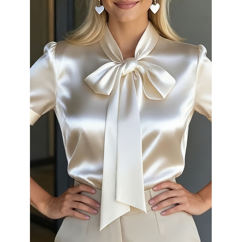 Elegancka damska koszula z kró – Women Formal Wear With Tie recenzja i cena