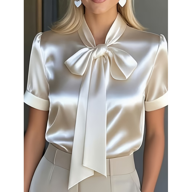 Elegancka damska koszula z kró – Women Formal Wear With Tie recenzja i cena